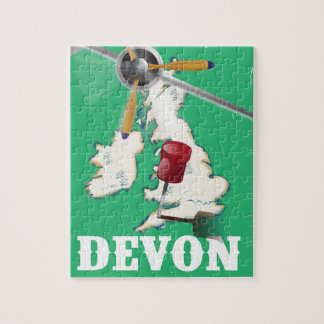 Devon vintage travel poster jigsaw puzzle