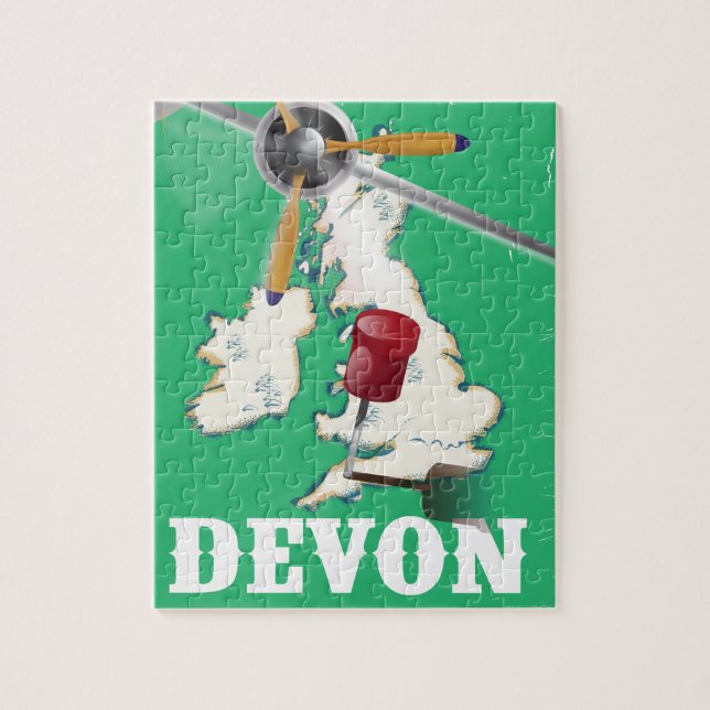 Devon vintage travel poster jigsaw puzzle (Vertical)