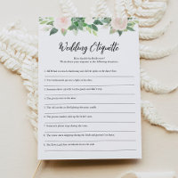 DEVON Wedding Etiquette 911 Bridal Shower Game