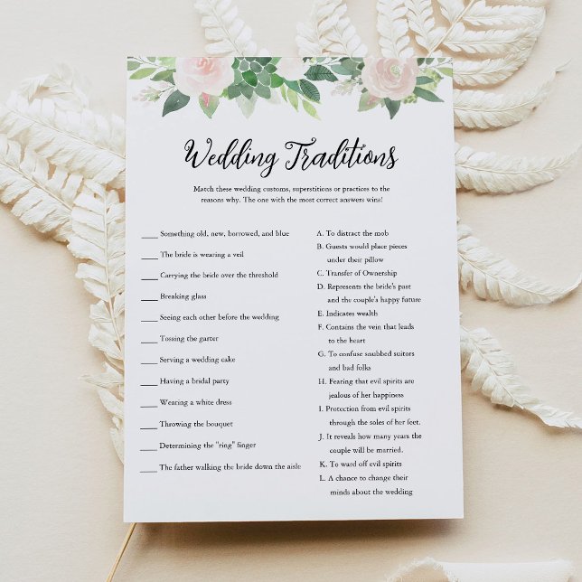 DEVON Wedding Traditions Bridal Shower Game Invitation (Creator Uploaded)