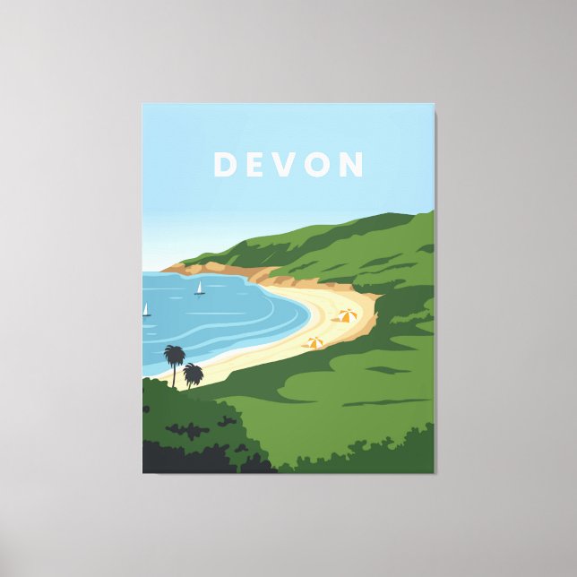 Devonengland travel canvas print (Front)