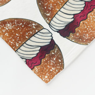 Devonshire Split British Pastry Pastries UK Baking Fleece Blanket