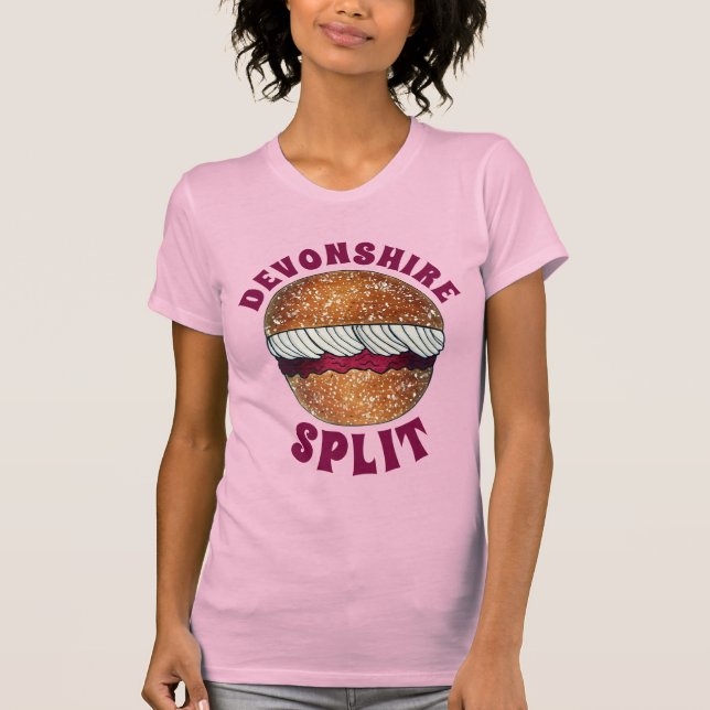 Devonshire Split British Pastry Pastries UK Baking T-Shirt (Front)