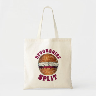 Devonshire Split Cream Jam Tea Shoppe Café Bakery Tote Bag