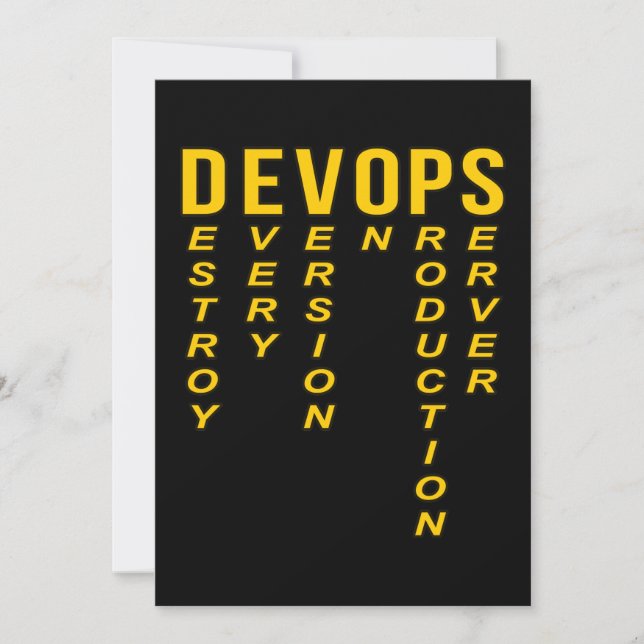 Devops Definition Technical Computer IT Programmer Thank You Card (Front)