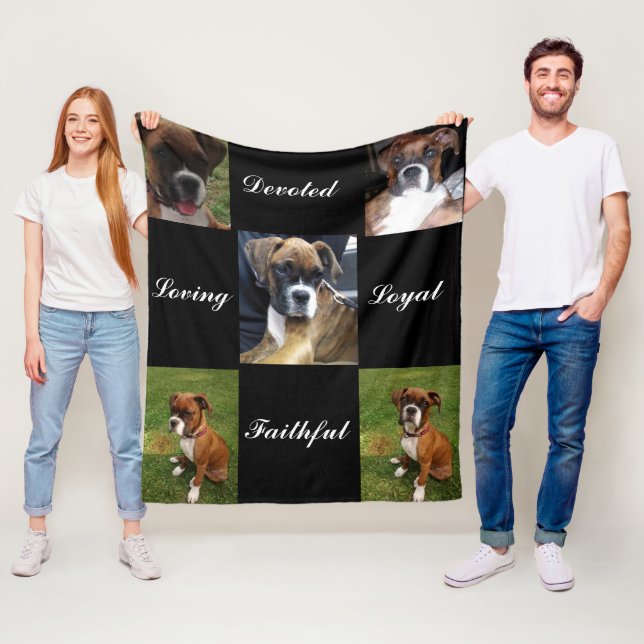 DEVOTED BOXER DOG  fleece Blanket (In Situ)