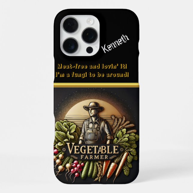 Devoted Farmer With Fresh Produce iPhone Case (Back)