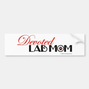 Devoted Labrador Retriever Mum Bumper Sticker