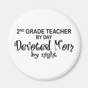 Devoted Mum - 2nd Grade Magnet