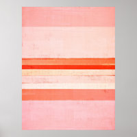 'Devoted' Pink and Orange Abstract Art
