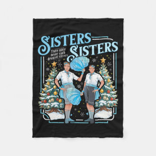 Devoted Sisters White Xmas Merry Christmas Snowfla Fleece Blanket