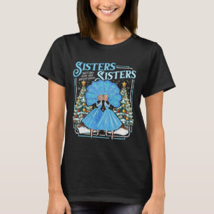 Devoted Sisters White Xmas Merry Christmas Snowfla T-Shirt