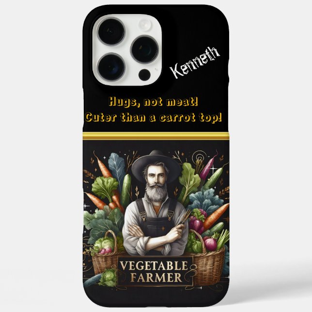 Devoted Veggie Farmer in Lush Garden Case-Mate iPhone Case (Back)