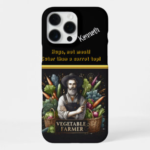 Devoted Veggie Farmer in Lush Garden iPhone 16 Pro Max Case