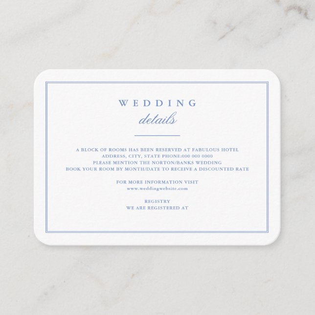 Devoted Wedding Set in Cornflower Blue Enclosure Card (Front)