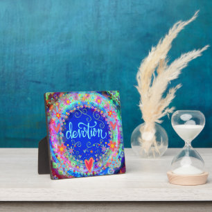 Devotion Pretty Floral Inspirivity Easel Plaque