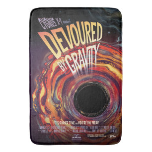 Devoured By Gravity Halloween Hole Black Horror Bath Mat