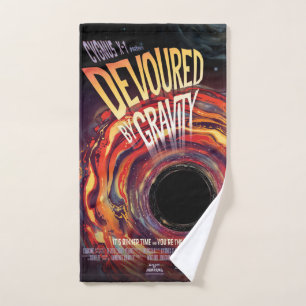 Devoured By Gravity Halloween Hole Black Horror Hand Towel
