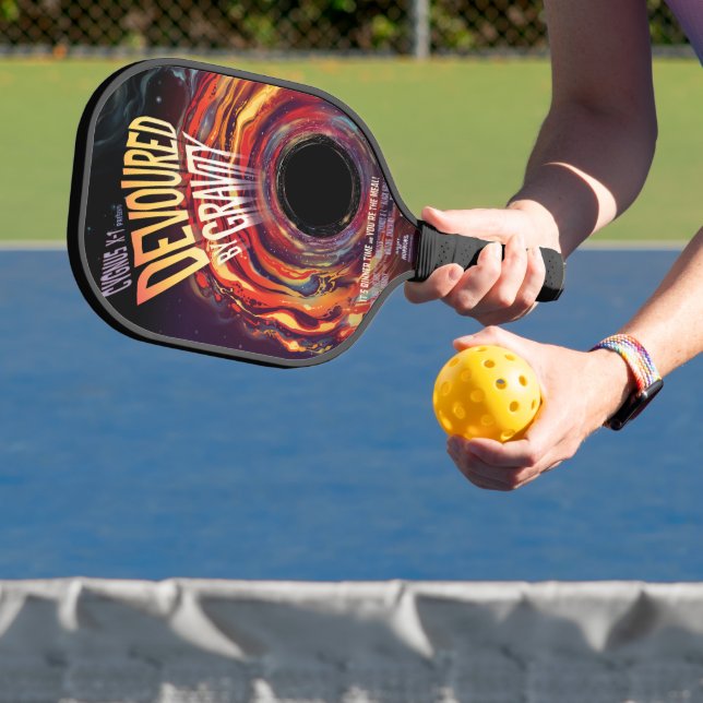 Devoured By Gravity Halloween Hole Black Horror Pickleball Paddle (Insitu)