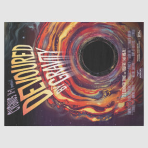 Devoured By Gravity Halloween Hole Black Horror Tissue Paper