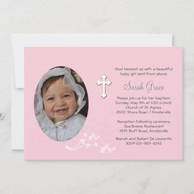 Devout Religious Photo Invitation (Front)