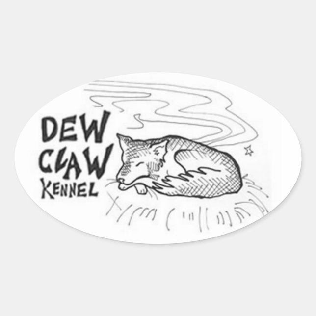 Dew Claw Kennel Stickers (Front)