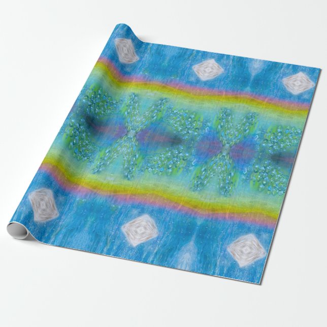 Dew Drop DNA Iridescent, Sparkly,  Wrapping Paper (Unrolled)