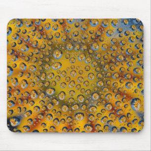 Dew Drop reflection of flower, Crescent City, Mouse Mat