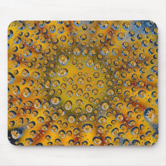 Dew Drop reflection of flower, Crescent City, Mouse Mat (Front)