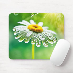 Dew Drops On Daisy Mouse Mat