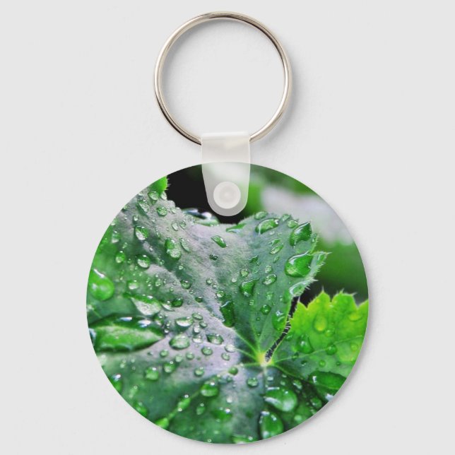 Dew Water Droplets Drops Key Ring (Front)