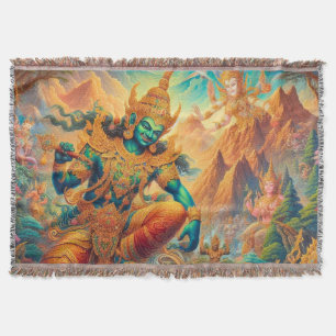 Dewa di Lembah Surgawi Throw Blanket