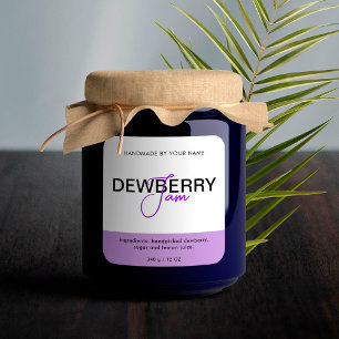 Dewberry Jam Product Label Stickers Packaging