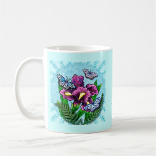 Dewdrop Butterfly Iris  Coffee Mug