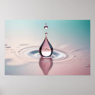 Dewdrop Close-up Water Tranquil Nature Season Poster