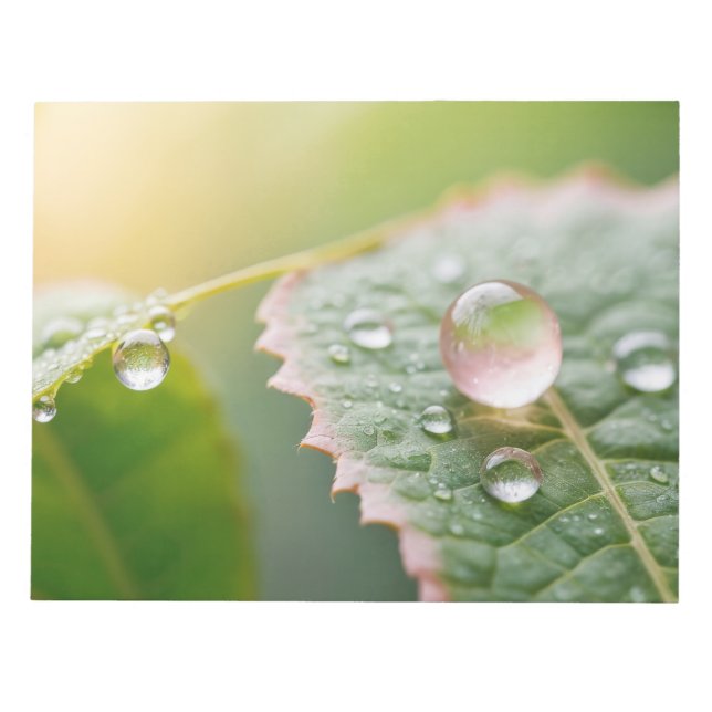 Dewdrop Nature Colourful Wildlife Serene Tranquil  Notepad (Front)