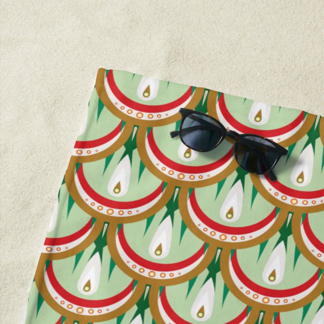Dewdrop Scales Beach Towel (In Situ)