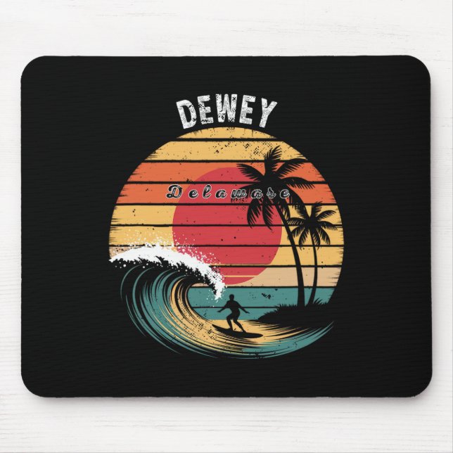 Dewey Beach Delaware Beach Surfing  Mouse Mat (Front)