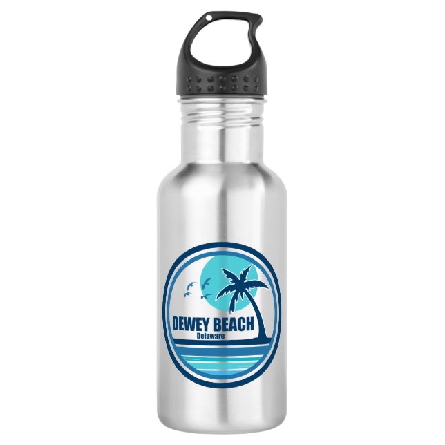Dewey Beach Delaware Palm Tree Birds 532 Ml Water Bottle (Front)