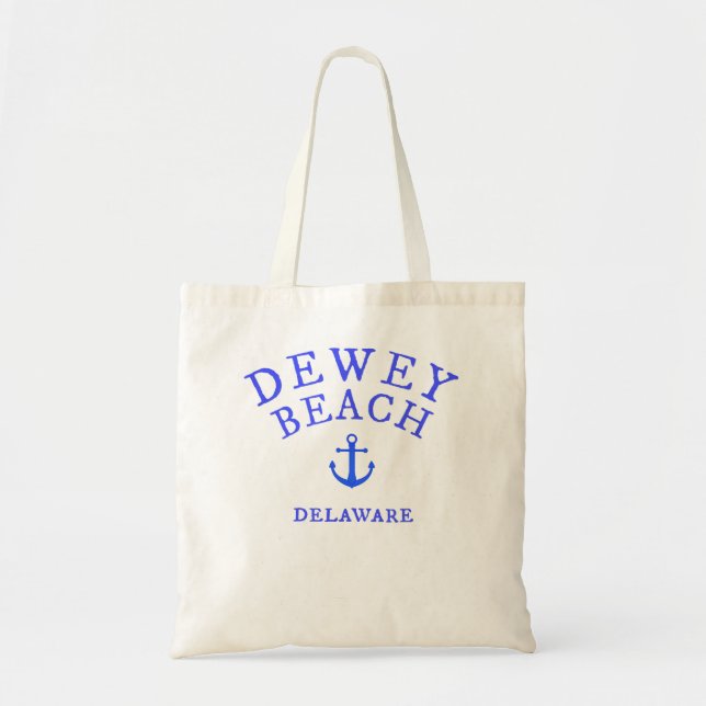 Dewey Beach , Delaware Sea Town Tee, Nautical Them Tote Bag (Front)