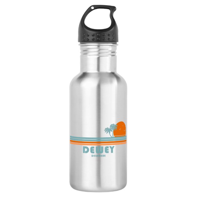 Dewey Beach Delaware Sun Palm Trees 532 Ml Water Bottle (Front)