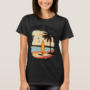 Dewey Beach Delaware Surfboard Surfing Men Women T-Shirt