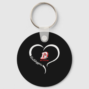 Dewey Bulldoggers Logo Half Heart Slogan Hs Key Ring