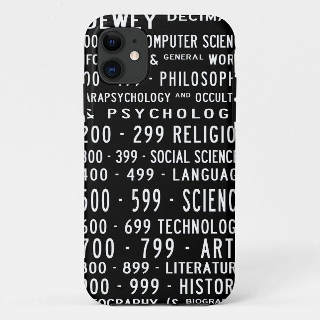 Dewey Decimal iPhone case (Back)