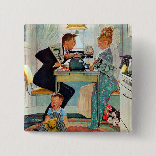 Dewey v. Truman 15 Cm Square Badge