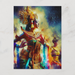 Dewi Tari (Dance Goddess) Holiday Postcard