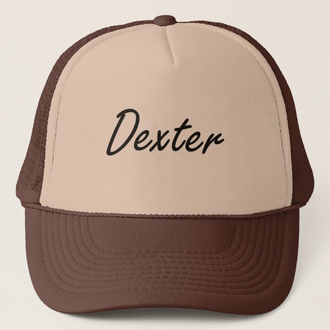 Dexter Artistic Name Design Trucker Hat (Front)