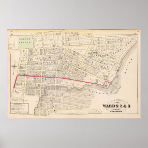 Dexter Asylum and Central Bridge Atlas Map Poster