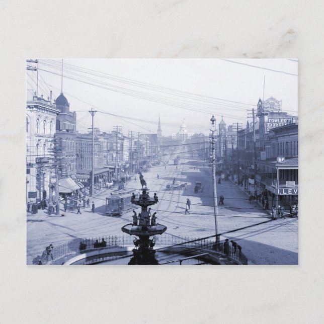 Dexter Avenue and Capitol, Montgomery AL Postcard (Front)