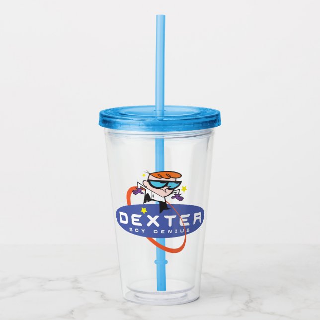 Dexter "Boy Genius" Acrylic Tumbler (Front)